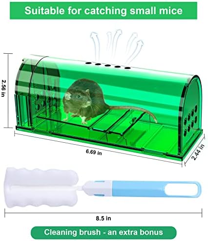 4 Pcs Humane Live Mouse Traps No Kill Reusable Mice Trap Catch