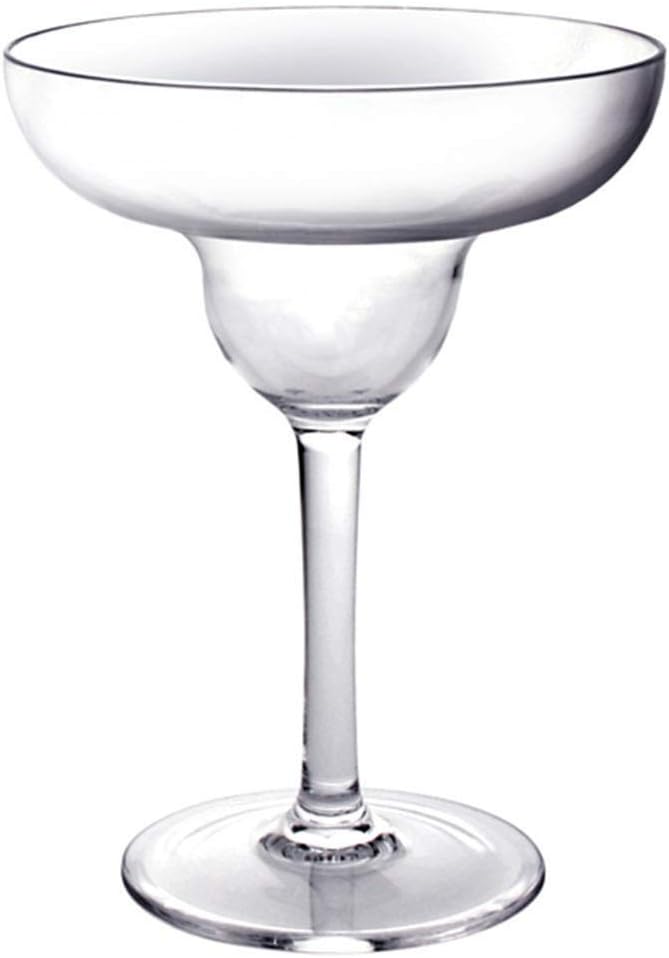 Tiger Chef Unbreakable Stemmed Margarita Glasses - Shatter-Proof Tumblers - Reusable Dishwasher Safe Party Cups Drinkware (6 Pack, Margarita 9 Oz)