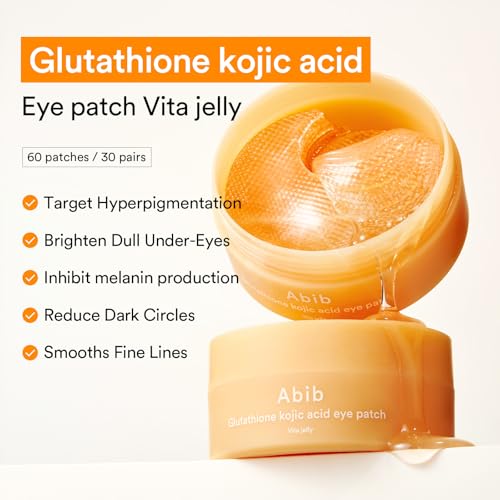Abib Vegan Collagen Eye Patches for Wrinkles & Fine Line with Jericho Rose Jelly & Peptides, 60 Count, Korean Skin Care