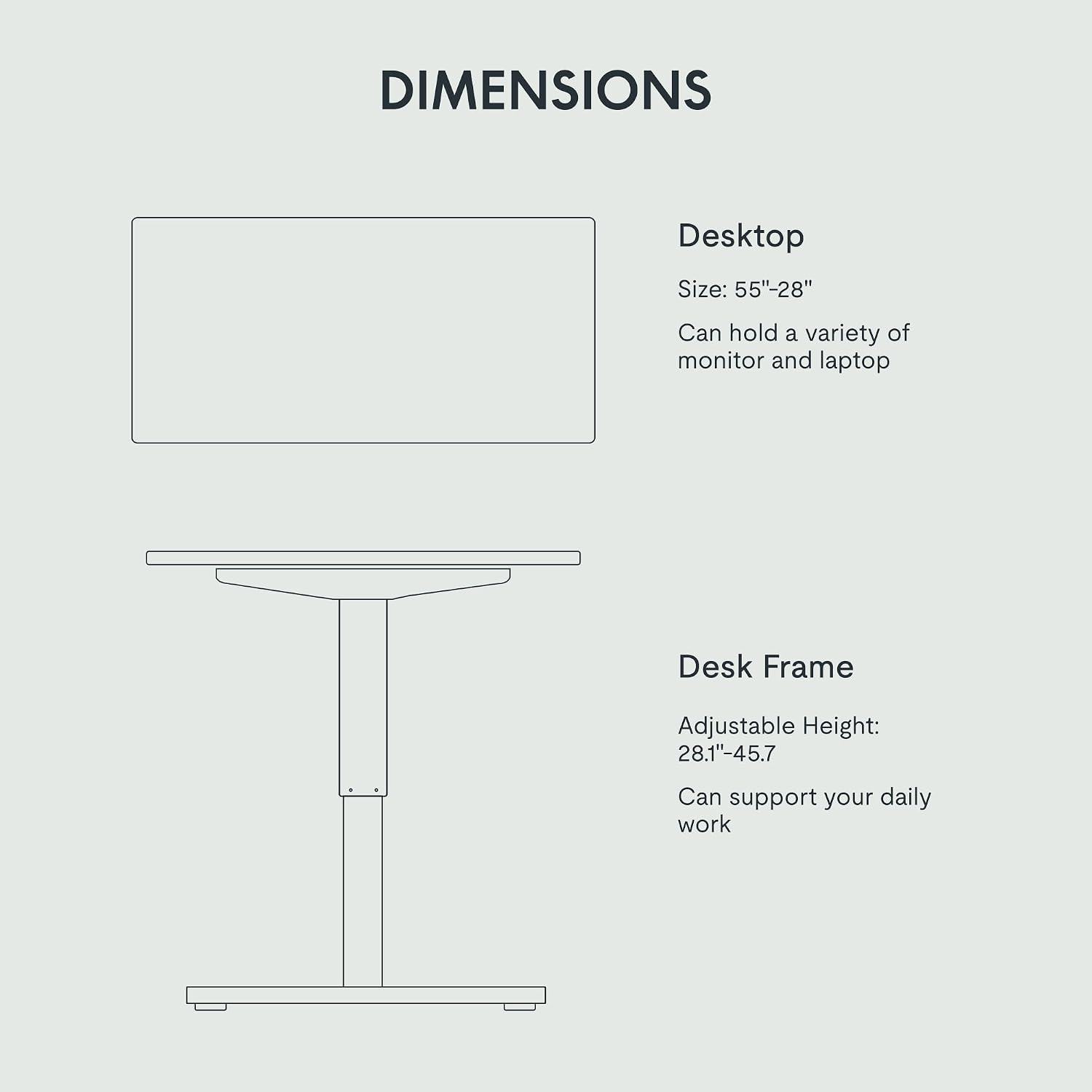 FLEXISPOT EN2 48"x24" Standing Desk with Power Strip Bundle, Black