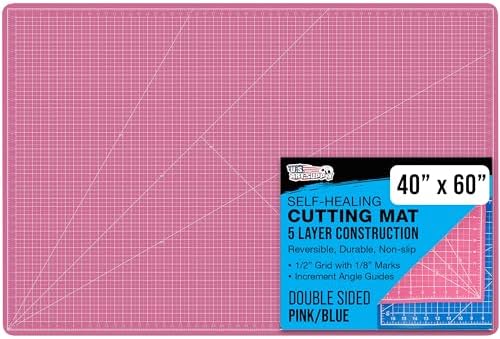 U.S. Art Supply 40" x 60" Self-Healing Cutting Mat 5-Ply - Double-Sided Green/Black Craft Mat, Non-Slip Cutting Mats for Crafts, Sewing, Quilting, Scrapbooking | Double-Sided Green/Black Craft Mat, Non-Slip Cutting Mats for Crafts, Sewing, Quilting, Scra…