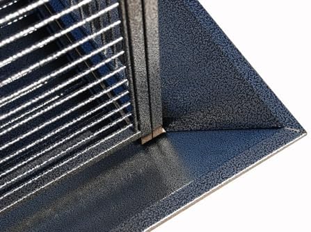 64" Extra Large Corner Bird Flight Breeding Wrought Iron Rolling Parrot Cage Side Solid Metal Plate Feed Doors Pull Out Removable Grate and Tray