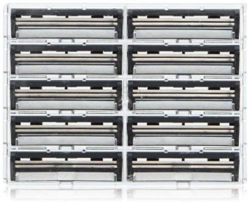 Taconic Shave 100 Twin Blade Razor Cartridges With Lubricating Strip - Compatible With All Gillette Trac 2, G2, G II, Contour