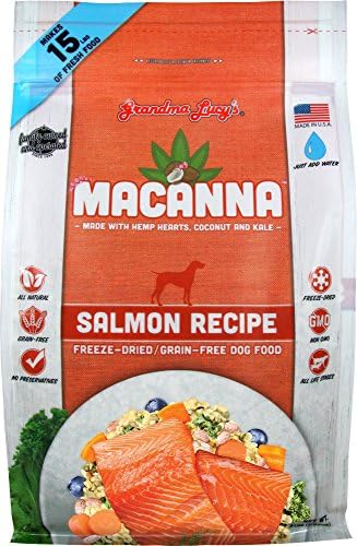 Grandma Lucy's Macanna Dog Food, Grain Free and Freeze-Dried - Salmon Recipe, 3Lb Bag