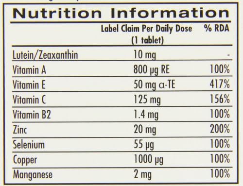 I-Caps Lutein and Zeaxanthin Dietary Supplement for Healthy Eyes 30 Tablets
