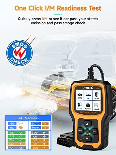 ANCEL AD410 Enhanced OBD2 Scanner, Vehicle Code Reader for Check Engine Light, Automotive OBD II Scanner Fault Diagnosis