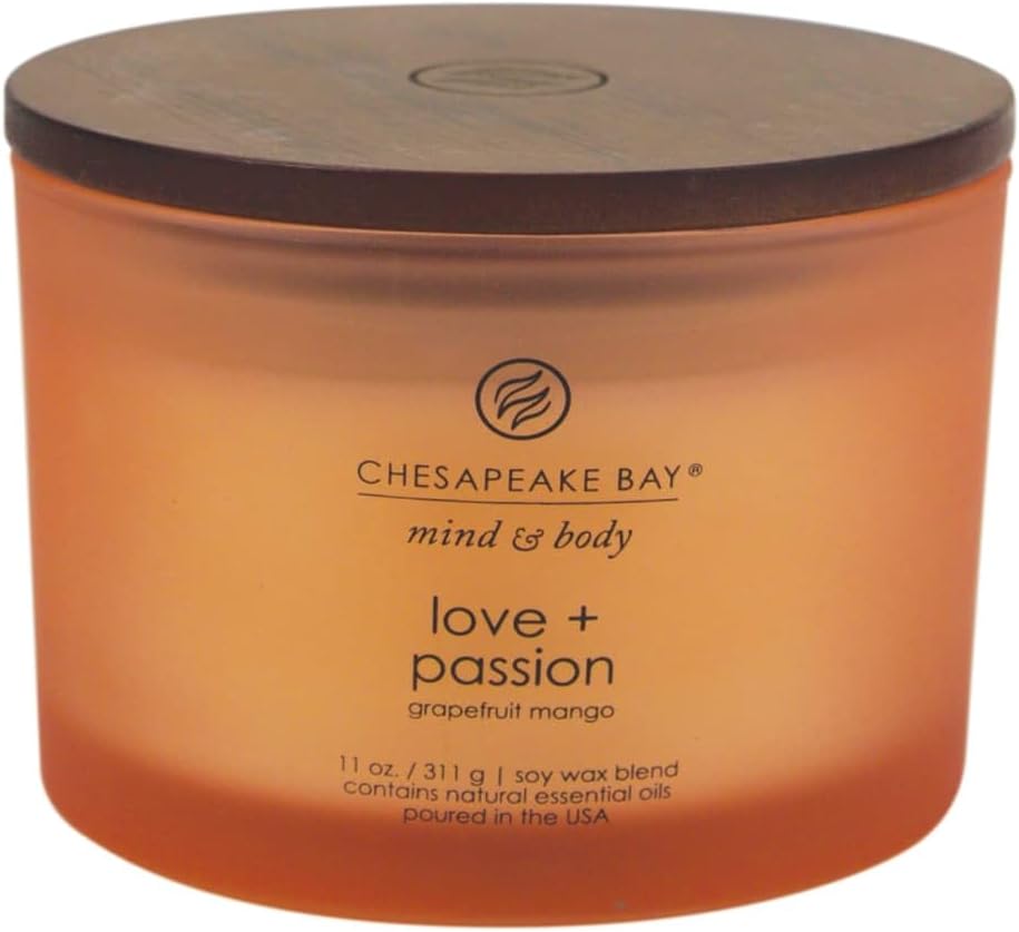 Chesapeake Bay Balance + Harmony Scented Candle Water Lily Pear Fragrance 50 Hours Burn Time Warm & Decorative Soy Wax Blend