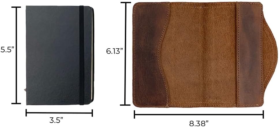 Hide & Drink, Journal Cover for Moleskine Hard Cover Sketchbook (3.5 x 5.5 in.), Notebook NOT Included, Full Grain Leather, Handmade (Pocket)
