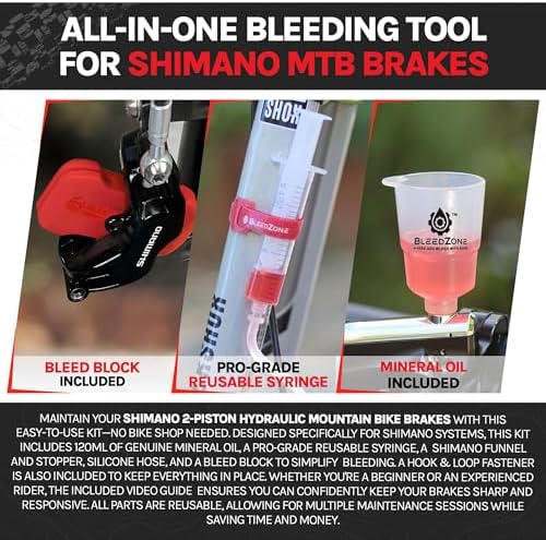 BleedZone Shimano Hydraulic Brake Bleed Kit with Mineral Oil
