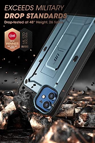 SUPCASE for iPhone 12 Mini Case (5.4 inch) with Screen Protector, Cerulean