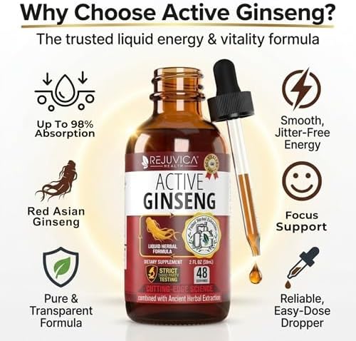 Active Ginseng - Korean Red Panax Ginseng - Natural Ginsenosides & GMO-Free
