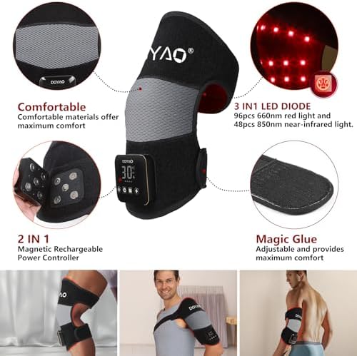 DGXINJUN Red Light Therapy Device for Body Calf Arm Pain Relief Near Infrared Light Therapy 850nm LED Muscle Wrap for Leg Home Use Nerve Damage Deep