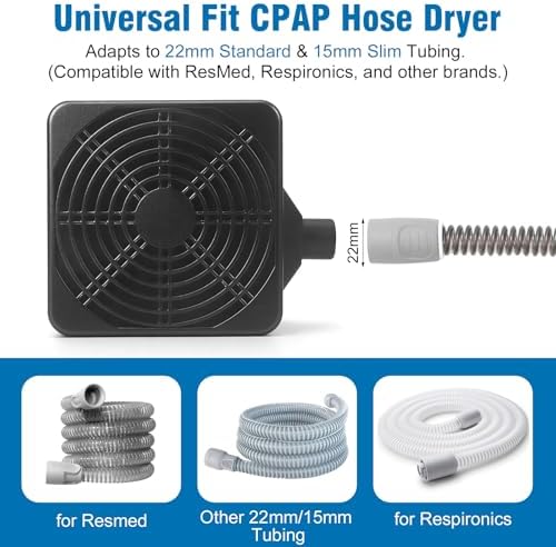 9 Pack CPAP Cleaning Kit for Hose & Mask, with Speed Control Hose Dryer, Collapsible Wash Basin & Hose Hanger, 7ft Cleaning Brush, CPAP Cleaning Supplies with Storage Bag, for 22mm & 15mm Tube
