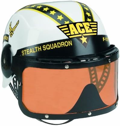Aeromax Jr. Armed Forces Pilot Helmet with Tinted, Movable Visor White, Fits Ages 3-12