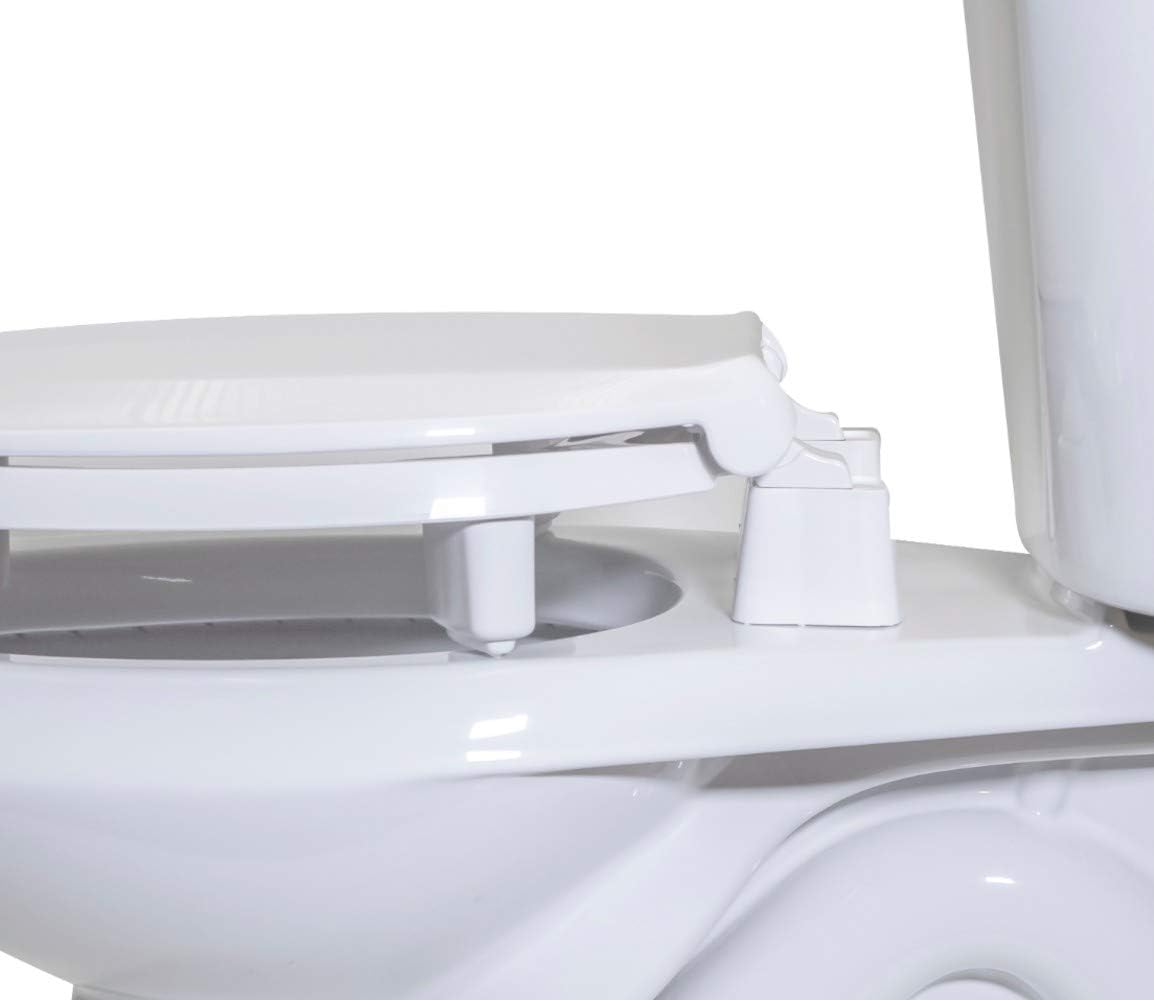 Centoco 3 inch Raised Toilet Seat for Seniors, Elongated, White | Closed Front, Cover, Plastic, 3L800STS-001, Made in the USA