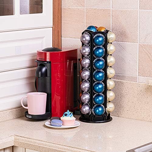 FlagShip Vertuo Pod Carousel Holder 80+ Pods Capacity Black Metal
