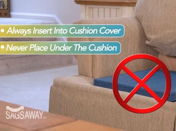 Large 2 Piece 1.5in Thick Cushion Insert Kit for Immediate Lasting Support of 1 Saggy Seat. Two13x17in Pieces of Military Grade Foam Adds Thickness, Delays Replacing Sofa