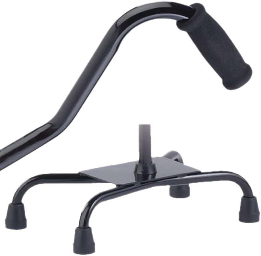 AlexOrthopedic Bariatric Quad Cane Large Base - Black