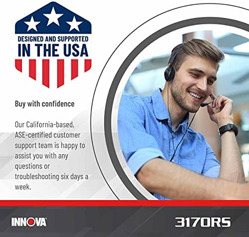 INNOVA 3170RS OBD1 & OBD2 Scanner, ABS Bleeder Scan Tool, OBD2 Diagnostic, Caliper Service, Brake Pad Life, Read/Erase ABS/SRS Codes, Reset Oil Light