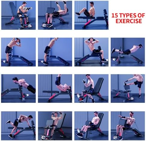 K KiNGKANG Adjustable Weight Bench for Home Gym Full Body Strength Training