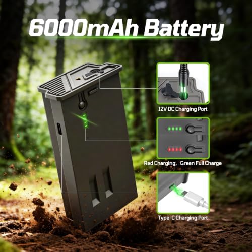 Tactacam Lithium Battery Pack, Compatible with Tactacam Reveal Trail Cameras, 4-Pack Rechargeable Batteries Kit with Charger Station for Hunting & Outdoor Surveillance