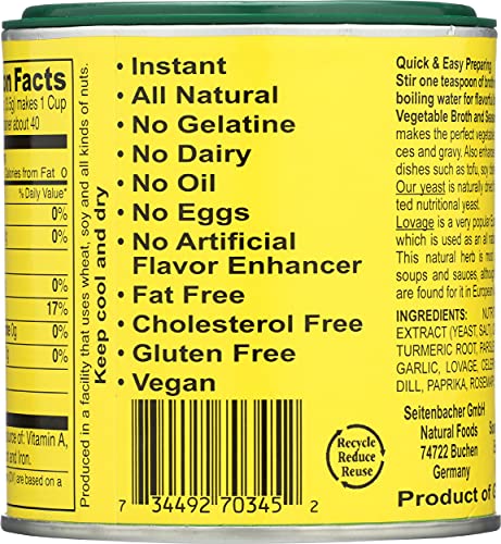 Seitenbacher Vegetable Broth and Seasoning - 5 oz. can
