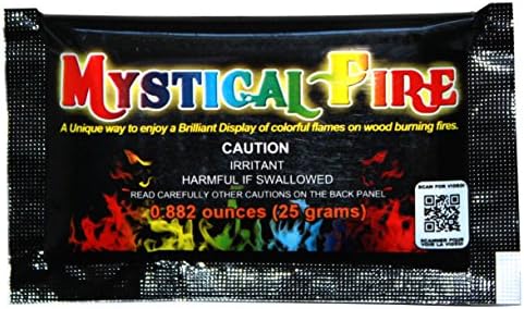 Mystical Fire Color Changing Packets – Colorful Fire Changer Packets 25pk | 25-pack color changing fire packets creates colorful flames in fire