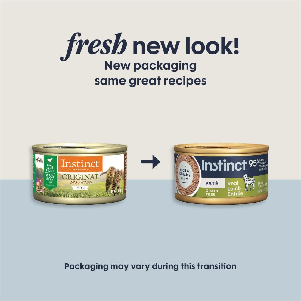 Instinct Original Grain Free Real Rabbit Recipe Natural Wet Canned Cat Food, 3 oz. Cans (Case of 24) | Rich & creamy pate texture, high protein, real rabbit, whole-food ingredients, grain-free, hydration support