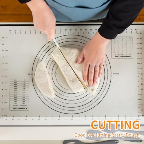 ALLTOP Bowl Spatula & Bench Scraper, Flexible Plastic Multipurpose Kitchen Pastry Cutter Tool