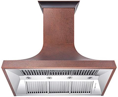 ZLINE 48" Designer Series Hand-Hammered Copper Finish Ducted Wall Range Hood (8632H-48)