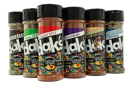 DAK's Spices 6 Pack Seasoning Blends | 100% Salt Free Spices | Premium & Healthy Seasoning | MSG Free, Preservative Free