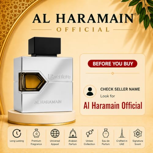 Al Haramain L'aventure Eau De Parfum Spray for Men, 3.33 Fl Oz