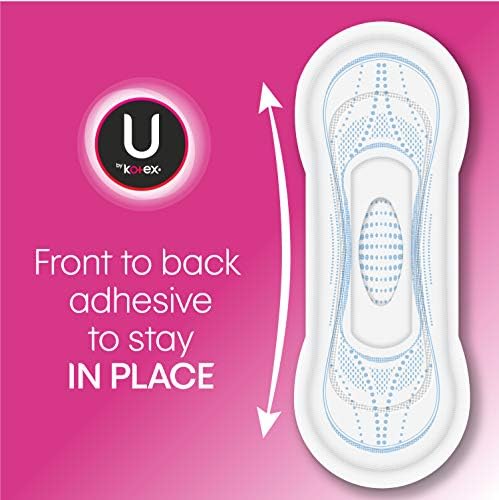 U by Kotex Security Ultra Thin Pads with Wings, Heavy Flow, Long, Unscented, 32 Count