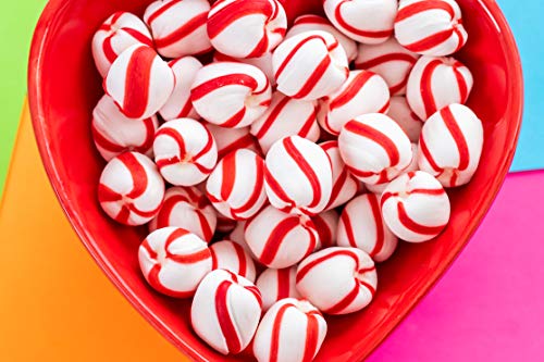 Brach's Sweet Stripes Soft Peppermint Candy, Individually Wrapped, 350 Ct | Melt-away soft peppermint mints, red & white, real peppermint oil, individually wrapped, party, candy dish