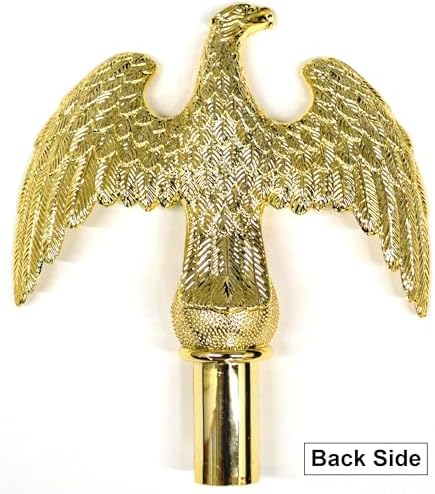US Flag Factory 7 Inch Gold Eagle Topper Ornament (ABS) for Indoor Flag Pole