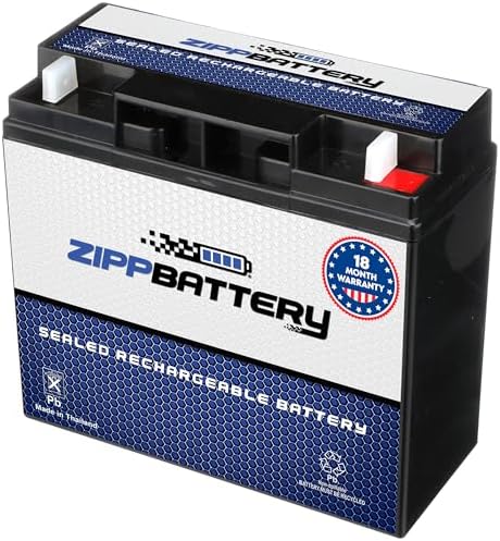 ZIPPBATTERY 12V 20Ah SLA Battery – T3 Nut & Bolt Terminal Power for Alarms, Scooters, Emergency Lights, Toys
