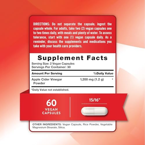 Nature's Truth Apple Cider Vinegar Vegan Capsules | 1200mg