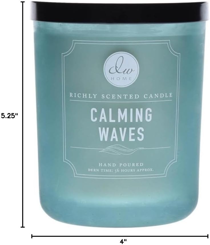DW Home Decoware Richly Scented Candle Large Double wick 15oz --- Calming Waves
