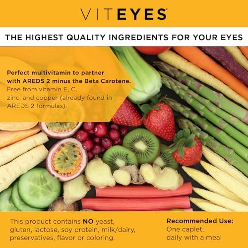Viteyes Classic AREDS 2 Companion Multivitamin Supplement, Comprehensive Multivitamin Formula for AREDS 2 Users, 90 Capsules