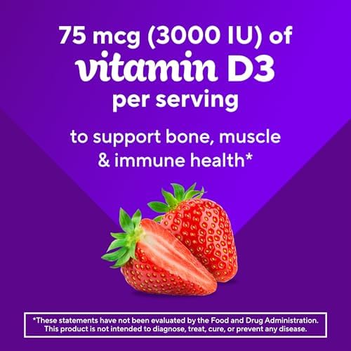 Vitafusion Vitamin D3 Gummies | 75 mcg | 120 Adult Gummy Vitamins