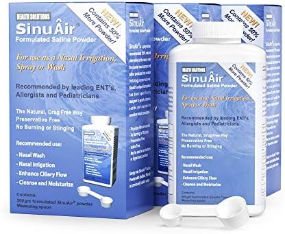 Sinus Rinse Salt Solution - Saline Powder for SinuPulse System, Neti Pot Flush, Nasal Wash Squeeze Bottle, & Nose Irrigation
