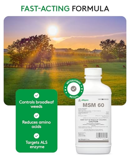 ALLIGARE MSM 60 DF - Selective Broadleaf Brush and Weed Killer for Pastures, Rangelands, Forestry, Roadsides & Industrial Sites - Low Use Rates, Tank-Mix Compatible - 8 oz