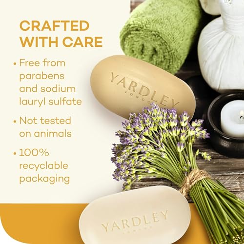 Yardley Oatmeal and Almond Bar Soap, 4.25 Ounce, Set of 3