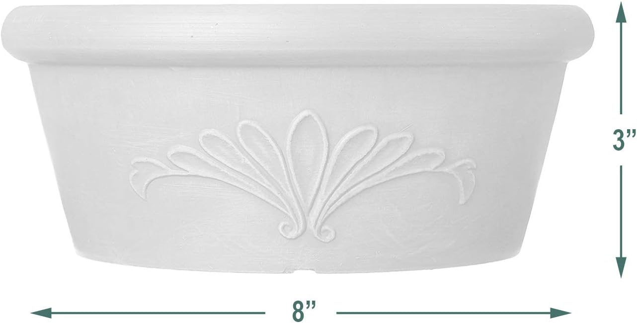 Arcadia Garden Products PSW TA25C Plastic/Stone/Wood Composite Bulb Pan – No Drainage Hole (Drillable), Planter Bowl for Succulents, Bonsai, Fairy Gardens, Herbs,10-Inch, Chocolate