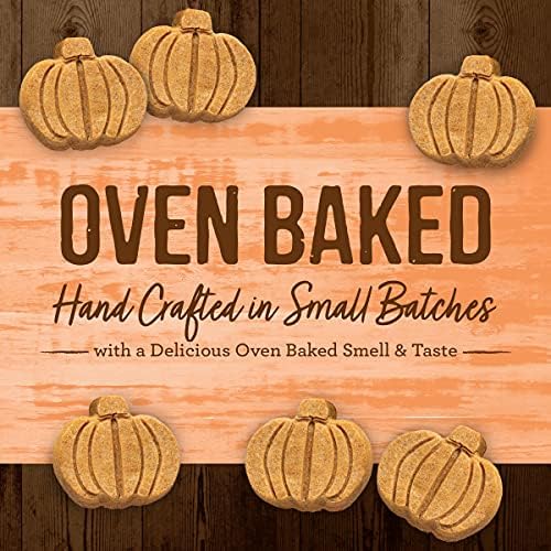 Merrick Oven Baked Dog Treats, Natural and Crunchy Bag of Treats, Pumpkin Patch with Real Pumpkin Snack