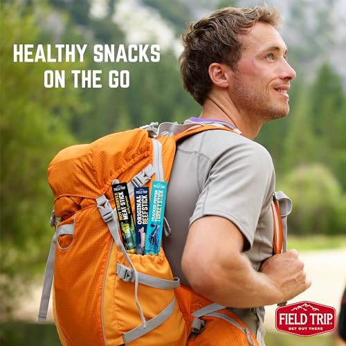 Field Trip Grass Fed Pepperoni Jerky Snack Sticks, Keto, Paleo, Gluten Free, Allergy Friendly Snack, High Protein, 50 Calorie Snack, 0.5oz, 24 Pack | Grass Fed, Keto, Paleo, Gluten Free, Allergy Friendly Snack, High Protein, 50 Calorie Snack