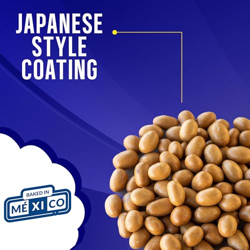 Manzela Japanese Style Coating Peanuts | Crunchy with Flavorful Sauce, Savory & Slightly Sweet, Unique Texture, Authentic Mexican Snack
