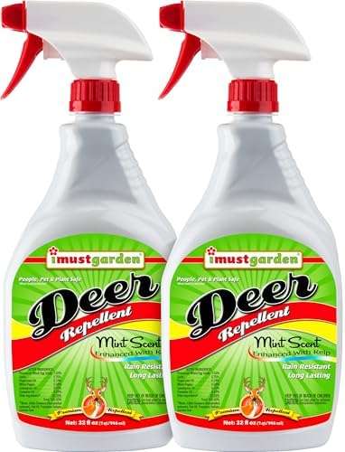 I Must Garden Deer Repellent: Powerful All-Natural Protection, 32oz Mint | Ready to Use Spray - Safe for Plants Pets & Pollinators - Pleasant Scent - Long-Lasting Control