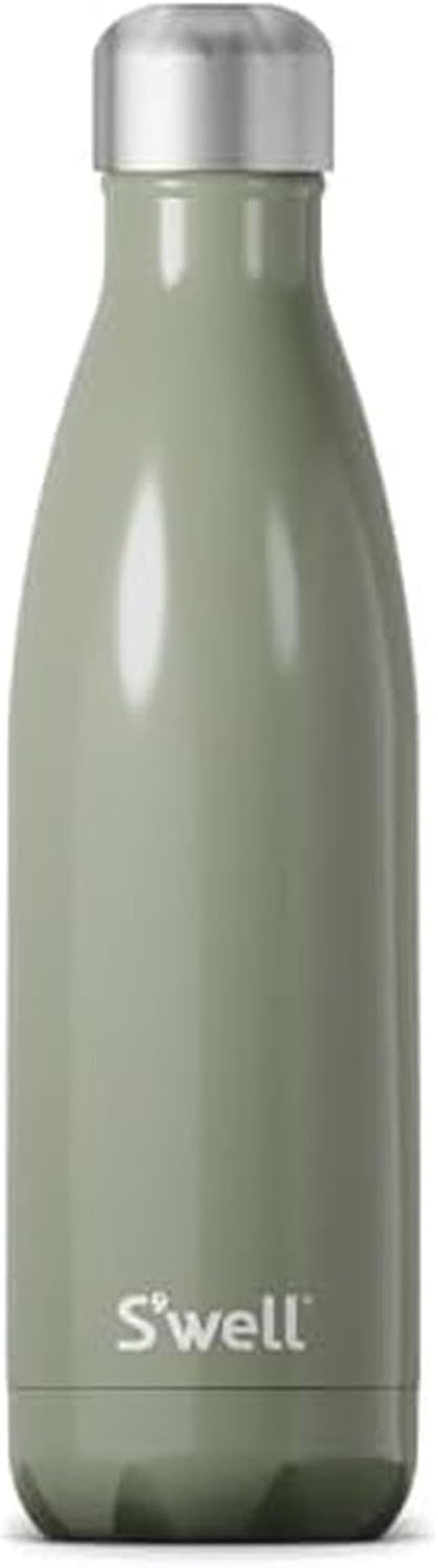 S'well Stainless Steel Water Bottle, 17oz, Blue Suede, Triple-Layered Vacuum Insulated Containers Keeps Drinks Cold for 36 Hours and Hot for 18, BPA Free, Perfect for On the Go