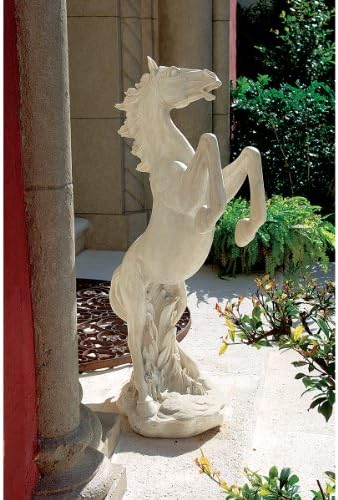 Design Toscano JE111291 Majestic Mustang Horse Statue,ancient ivory